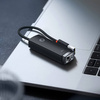 Baseus Lite Series external USB-A network adapter - RJ-45 1Gbps (1000Mbps) black (WKQX000101)