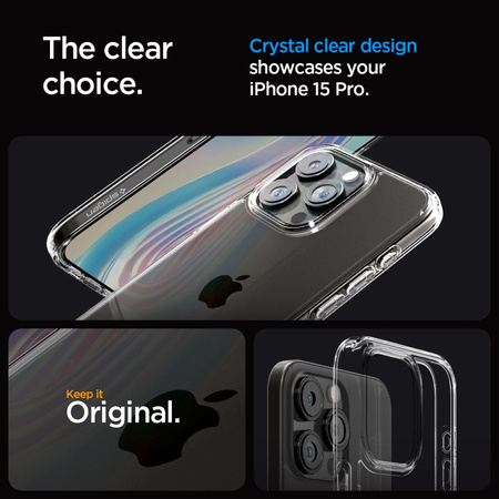 SPIGEN ULTRA HYBRID IPHONE 15 PRO CRYSTAL CLEAR