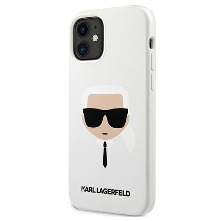 Karl Lagerfeld KLHCP12SSLKHWH iPhone 12 mini 5,4" biały/white hardcase Silicone Karl`s Head