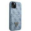 Schutzhülle IPHONE 13 MINI Guess Hardcase 4G Triangle Logo Cardslot (GUHCP13SP4TPB) blau