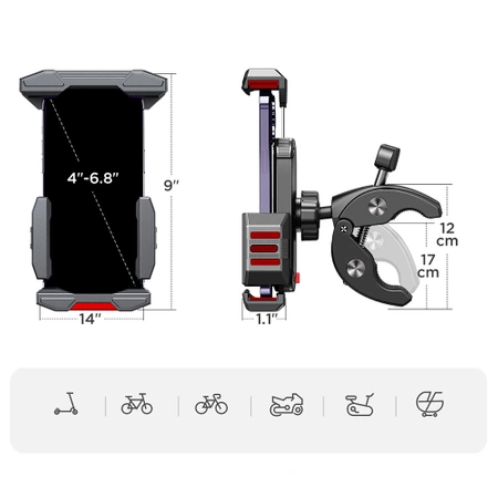 Phone holder for motorcycle, bicycle, stroller - Joyroom JR-ZS265u