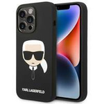 Karl Lagerfeld KLHCP14XSLKHBK iPhone 14 Pro Max 6.7&quot; Hardcase schwarz / schwarzes Silikon Karl`s Head