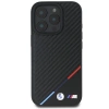 Etui BMW M Carbon Tricolor Line MagSafe na iPhone 16 Pro Max - czarne