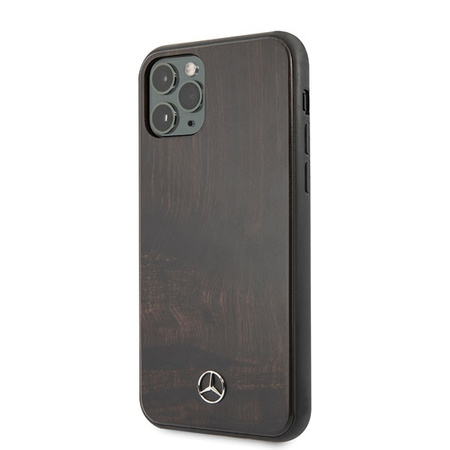 Mercedes MEHCN65VWOBR iPhone 11 Pro Max hard case brązowy/brown Wood Line Rosewood