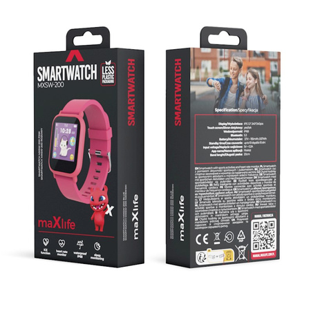 MAXLIFE SMARTWATCH KIDS MXSW-200 PINK / RÓŻOWY