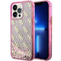 Guess GUHCP14LLC4PSGP iPhone 14 Pro 6.1" różowy/pink hardcase Liquid Glitter 4G Transculent