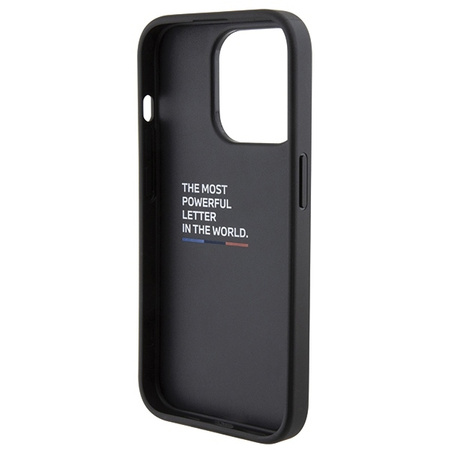 BMW Grip Stand Smooth & Carbon case for iPhone 15 Pro - black