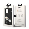 Karl Lagerfeld KLHMP14LSSKCK iPhone 14 Pro 6.1&quot; Hardcase schwarz / schwarz Liquid Silicone Karl &amp; Choupette Magsafe