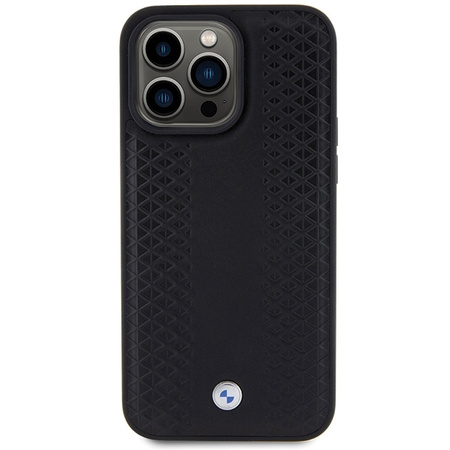 BMW Leather Diamond Pattern case for iPhone 15 Pro - black