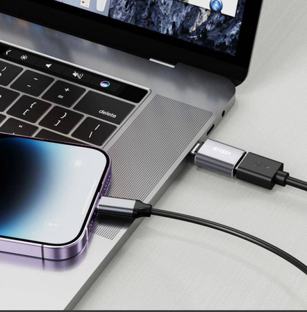 Adapter USB-C - LIGHTNING Tech-Protect UltraBoost szary