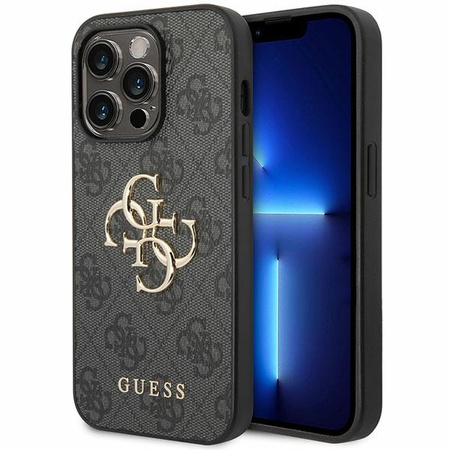 Etui Guess 4G Big Metal Logo na iPhone 15 Pro - szare