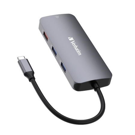 Verbatim Adapter Hub USB-C - HDMI/ 3xUSB-A/SD/microSD/2xUSB-C/Eternet aluminium/aluminum 32152