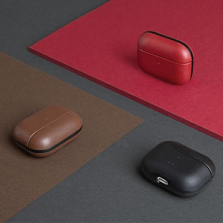 UNIQ etui Terra AirPods Pro Genuine Leather czerwony/red