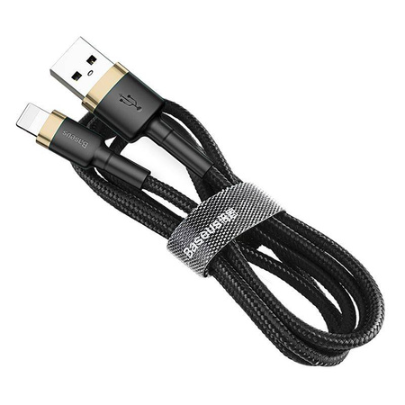 Baseus Cafule Cable - Kabel połączeniowy USB do Lightning, 2.4 A, 1 m (złoty/czarny)