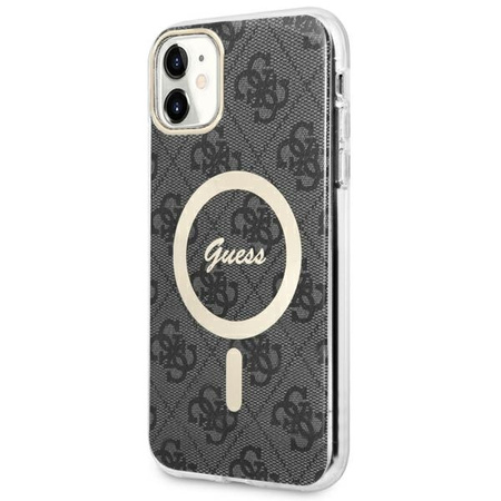 Guess GUHMN61H4STK iPhone 11 6.1" schwarz/schwarz Hardcase 4G MagSafe