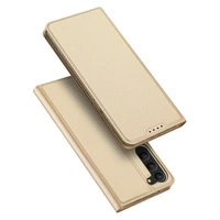 Dux Ducis Skin Pro Case for Samsung Galaxy S23+ Flip Card Wallet Stand Gold