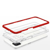 Klare 3in1 Hülle für Samsung Galaxy A22 4G Frame Gel Cover Rot