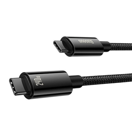 Cable USB C - USB C 480Mb/s 240W 2m Baseus Tungsten Gold CAWJ040101 - black