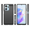 Carbon Case etui do Honor Play 40 Plus / Honor X7a elastyczny silikonowy karbonowy pokrowiec czarne