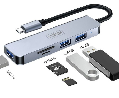 HUB T-PHOX TPH2041 5IN1 USB-C/HDMI USB3.0x1+USB2.0x1+HDMI 4K