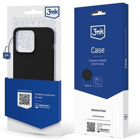 iPhone 13 mini silicone case from the 3mk Silicone Case series - black