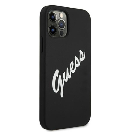 Guess GUHCP12LLSVSBW iPhone 12 Pro Max 6,7" czarno biały/black white hardcase Silicone Vintage