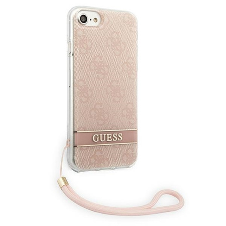 Case IPHONE SE 2022 / SE 2020 / 7 / 8 Guess Hardcase 4G Print Strap (GUOHCI8H4STP) pink