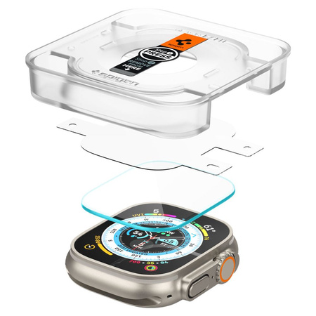 Tempered Glass APPLE WATCH ULTRA 49MM Spigen Glas.tr "EZ Fit" 2-Pack Clear