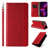 Magnet Strap Case Case for iPhone 13 Pro Pouch Wallet + Mini Lanyard Pendant Red