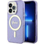 Guess GUHMP14XHCMCGU iPhone 14 Pro Max 6,7&quot; Lila/Lila Hardcase Glitter Gold MagSafe