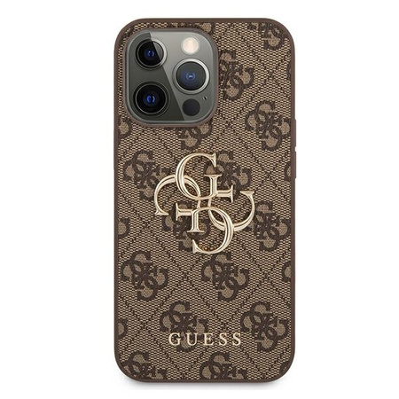 Guess GUHCP13L4GMGBR iPhone 13 Pro / 13 6,1" brązowy/brown hardcase 4G Big Metal Logo