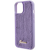 Guess Pailletten-Schriftzug-Metallgehäuse für iPhone 15 – Lila