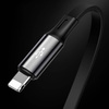 Baseus Golden Loop rozwijany kabel 3w1 USB - micro USB / Lightning / USB-C 3.5A 35cm - 120cm czarny (CAMLT-JH01)