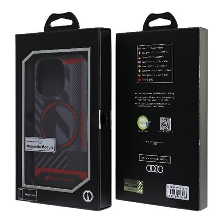 Audi IML Sport MagSafe Case iPhone 14 Pro 6.1" czarny/black hardcase AU-IMLMIP14P-RSQ/D2-BK