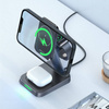 Acefast Qi Wireless Charger 15W für iPhone (mit MagSafe), Apple Watch und Apple AirPods Standhalterung Magnethalter schwarz (E3 schwarz)