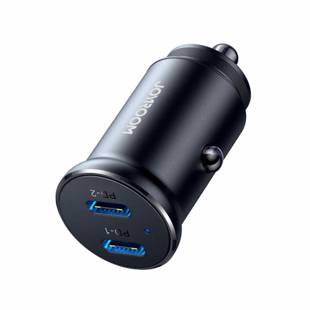 Joyroom JR-CCN06 30W 2x USB-C mini car charger metal - black