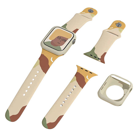 Strap Moro opaska do Apple Watch 6 / 5 / 4 / 3 / 2 (44mm / 42mm) silokonowy pasek bransoletka do zegarka moro (1)