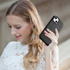 iCarer Case Leather genuine leather case for iPhone 14 Plus schwarz () (MagSafe compatible)