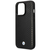 Original Case IPHONE 14 PRO BMW Leather Diamond Pattern MagSafe (BMHMP14L22RFGK) black