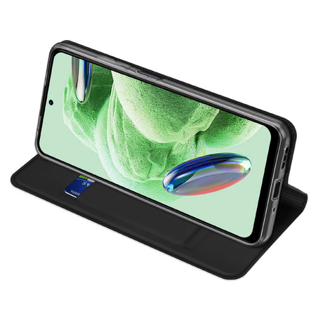 Dux Ducis Skin Pro Hülle für Xiaomi Redmi Note 12 Pro+ Flip Cover Card Wallet Stand schwarz