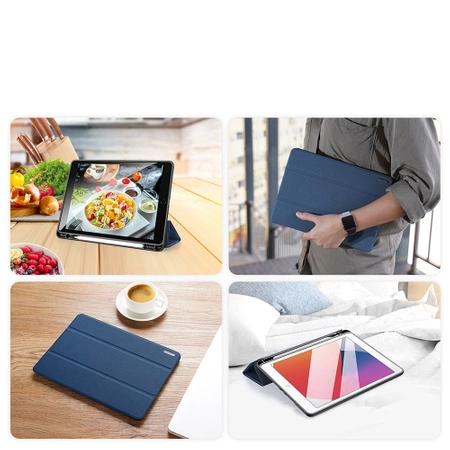 Dux Ducis Domo case with flap and smart sleep for iPad 7 / 8 / 9 10.2'' - blue