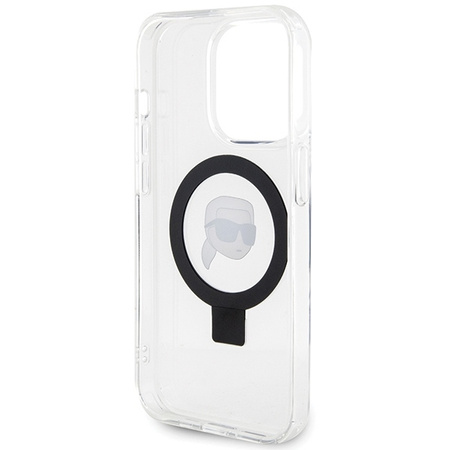 Karl Lagerfeld KLHMP15LHMRSKHH iPhone 15 Pro 6.1&quot; white/white hardcase Ring Stand Karl Head MagSafe