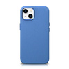 iCarer Litchi Premium Leather Case iPhone 14 Magnetic Leather Case with MagSafe light blue (WMI14220709-LB)