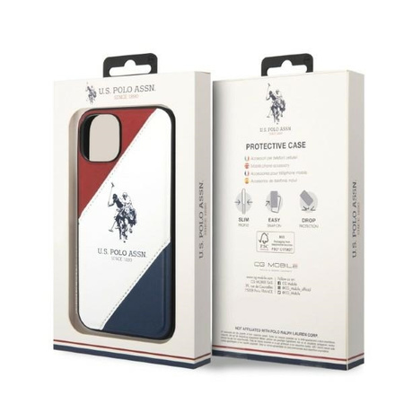 US Polo USHCP14MPSO3 iPhone 14 Plus 6,7" biały/white Tricolor Embossed