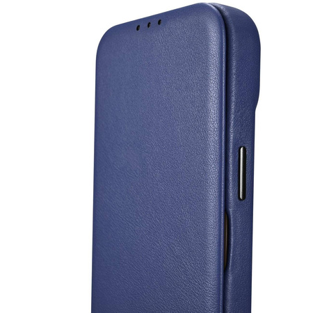 iCarer CE Premium Leather Folio Case iPhone 14 Flip Magnetic MagSafe Blue (WMI14220713-BU)