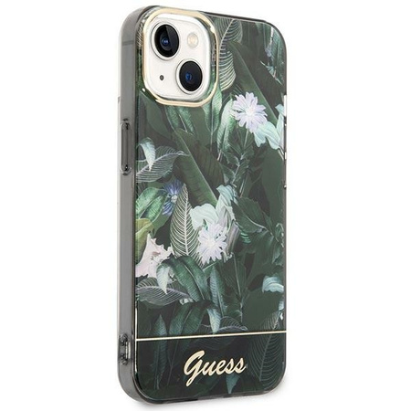 Guess Jungle Case - Etui iPhone 14 Plus (zielony)