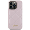 Guess Quilted Metal Logo-Hülle für iPhone 15 Pro Max – Rosa