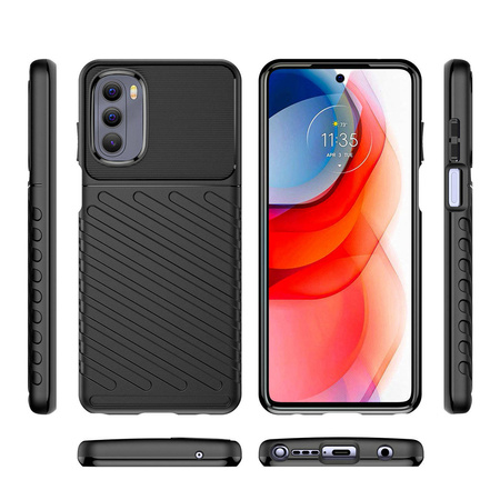 Thunder Case Flexibel Robuste Panzer Handyhülle TPU Schutzhülle für Motorola Moto G Stylus 2022 schwarz