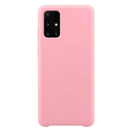 Silicone Case elastyczne silikonowe etui pokrowiec Samsung Galaxy A72 4G różowy