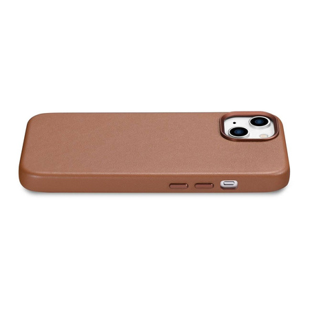 iCarer Case Leather genuine leather case cover for iPhone 14 brown (WMI14220705-BN) (MagSafe Compatible)